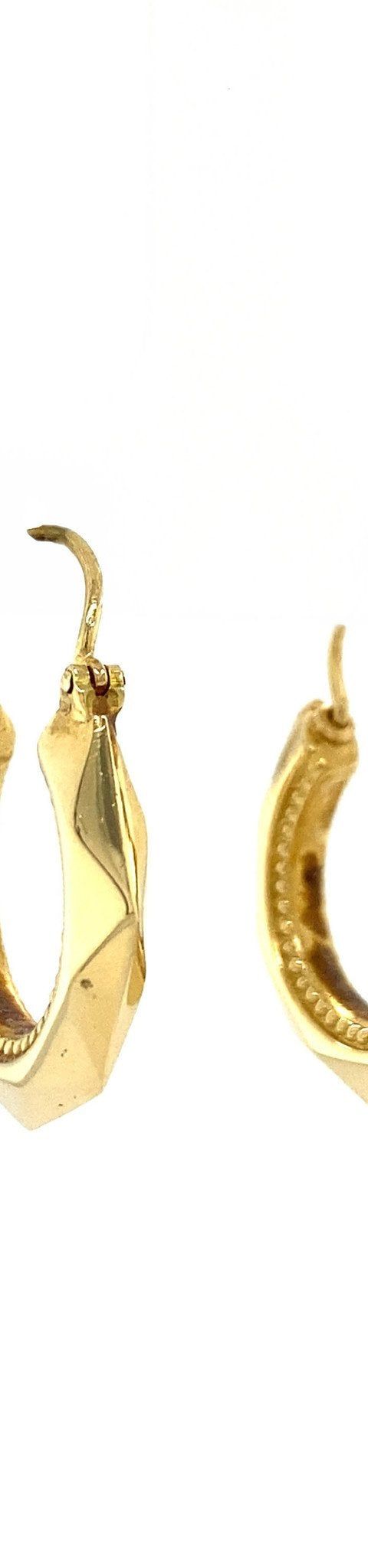 Vintage 18K Gold Fisherman's Hoop Earrings